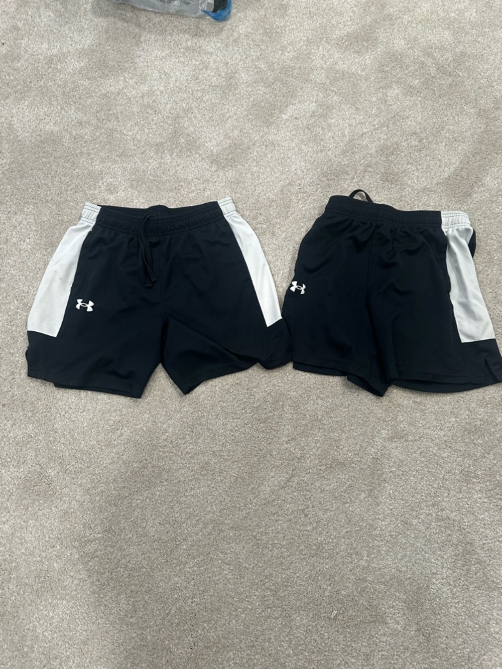 Under Armour Black and White Performance Shorts Set